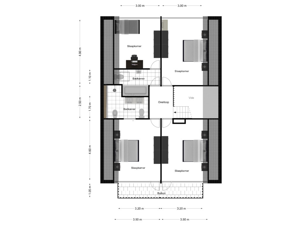 View floorplan of Verdieping of Slinge 70