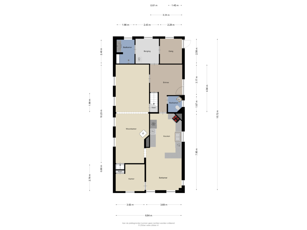 View floorplan of Begane grond of Vleugeldijk 31