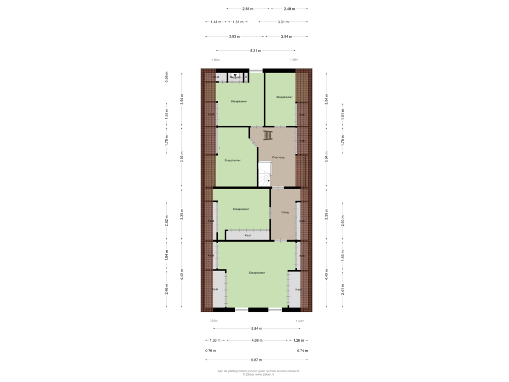 View floorplan of Eerste verdieping of Vleugeldijk 31