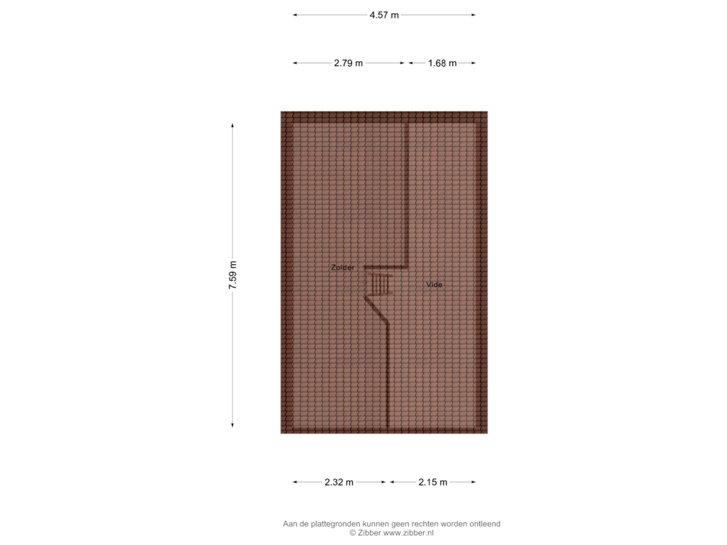 View floorplan of Zolder of Vleugeldijk 31