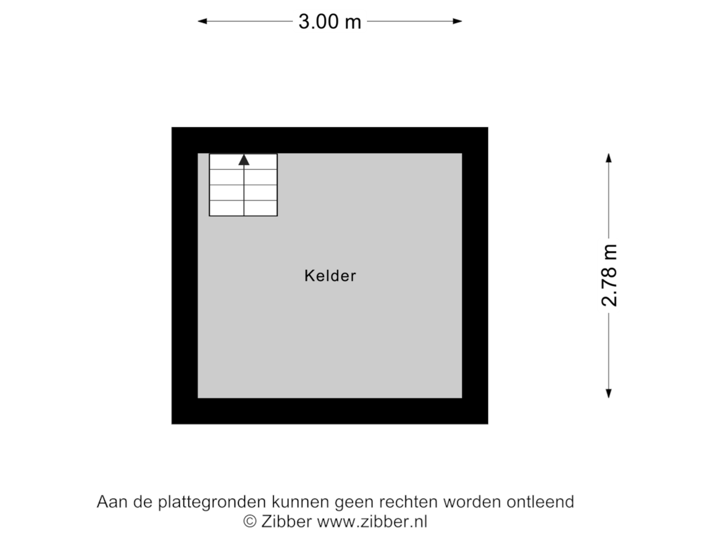 View floorplan of Kelder of Vleugeldijk 31