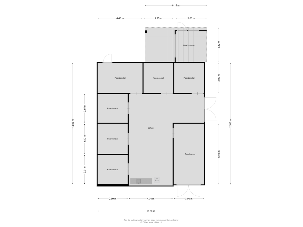 View floorplan of Garage of Vleugeldijk 31