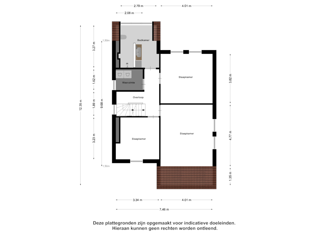 Bekijk plattegrond van Eerste Verdieping van Haarenseweg 4-A