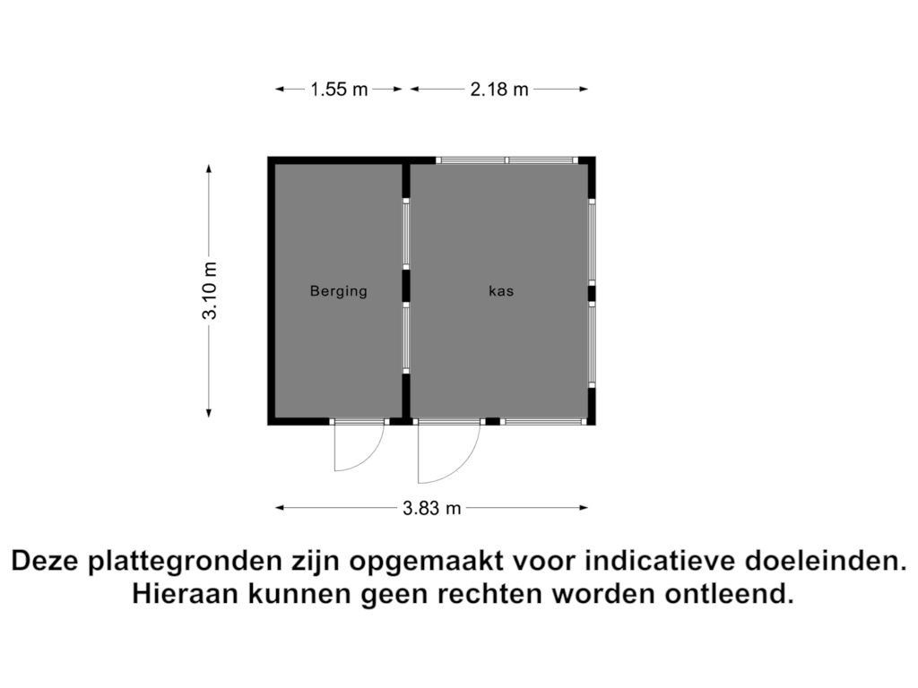 Bekijk plattegrond van Berging van Haarenseweg 4-A