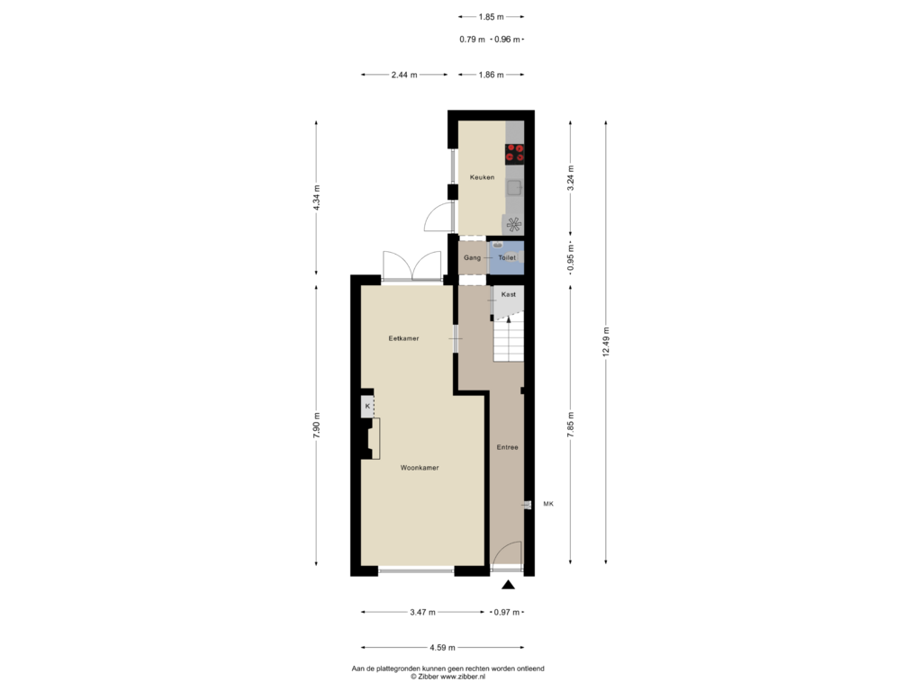 Bekijk plattegrond van Begane grond van Niasstraat 3