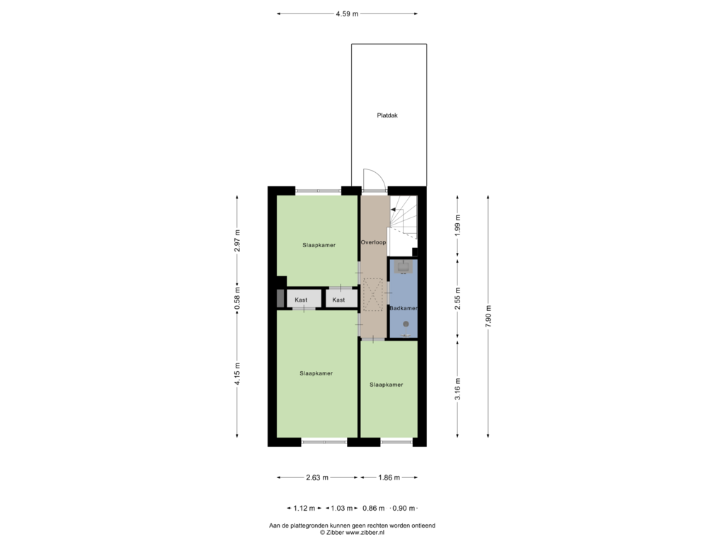 Bekijk plattegrond van Eerste verdieping van Niasstraat 3