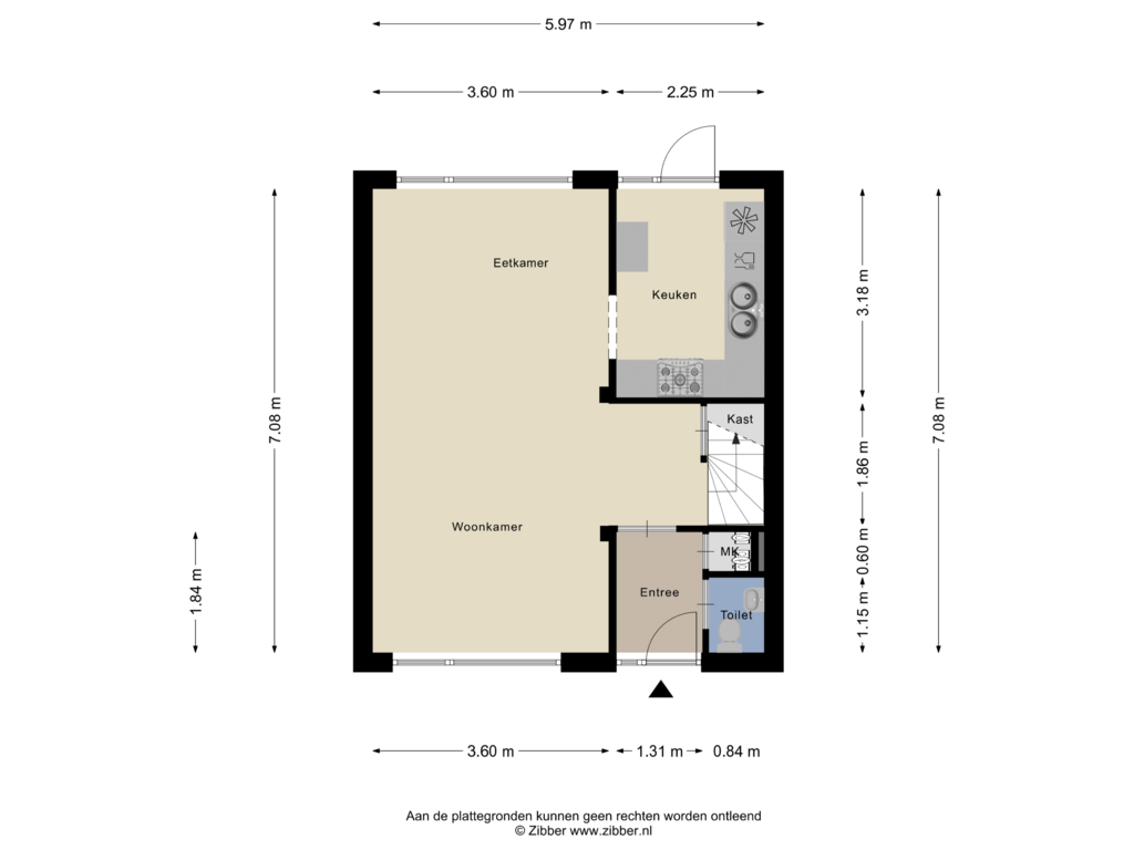 Bekijk plattegrond van Begane Grond van Berkenlaan 10