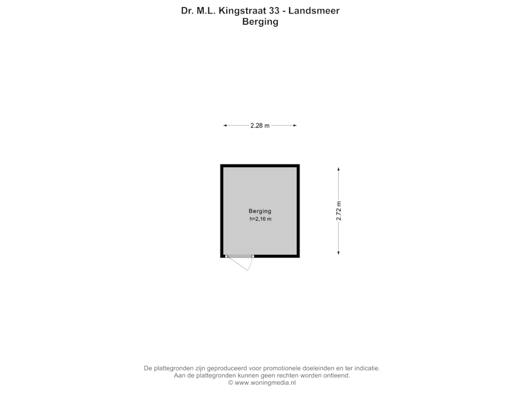 Bekijk plattegrond van Berging van Dr. M.L. Kingstraat 33