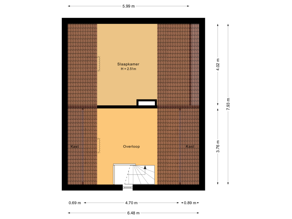 Bekijk plattegrond van Tweede verdieping van Jan Vermeerstraat 2