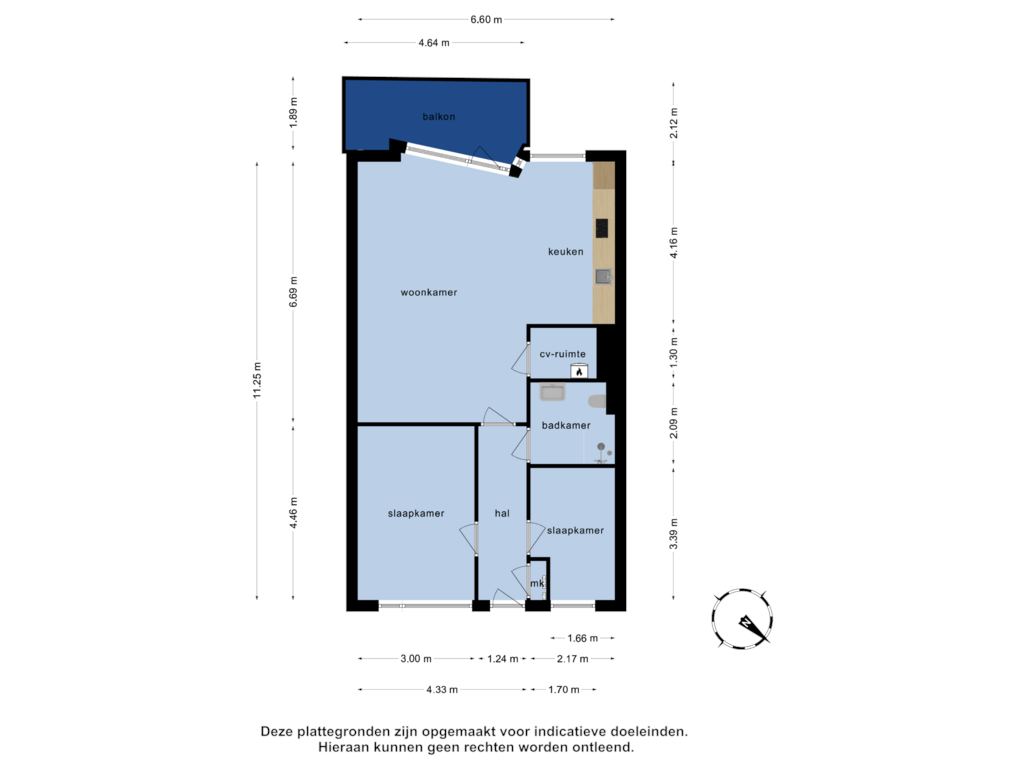 View floorplan of Appartement of Henriëtte Roland Holstlaan 45