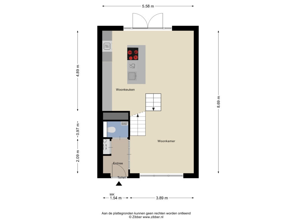 View floorplan of Begane Grond of Doedes Breuning ten Catestraat 98