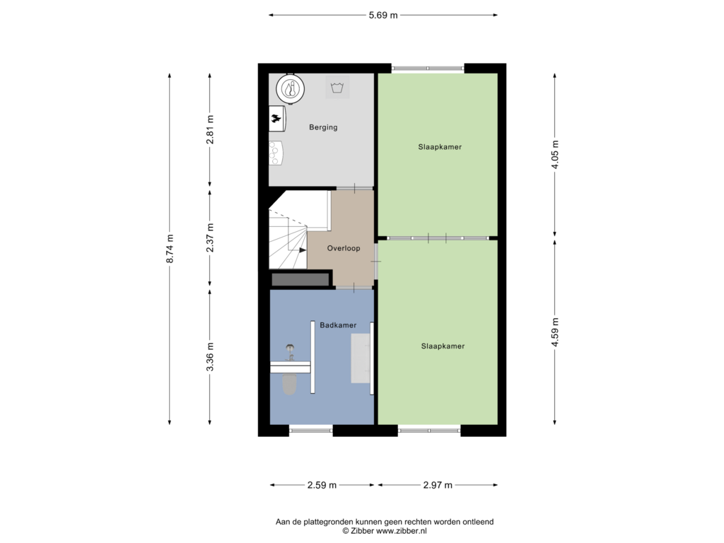 View floorplan of Tweede Verdieping of Doedes Breuning ten Catestraat 98