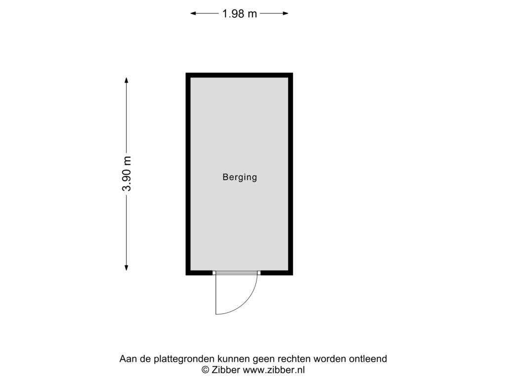 View floorplan of Berging of Doedes Breuning ten Catestraat 98