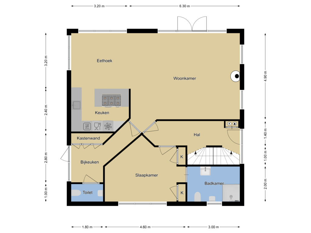 Bekijk plattegrond van Begane grond van Fahrenheitstraat 24