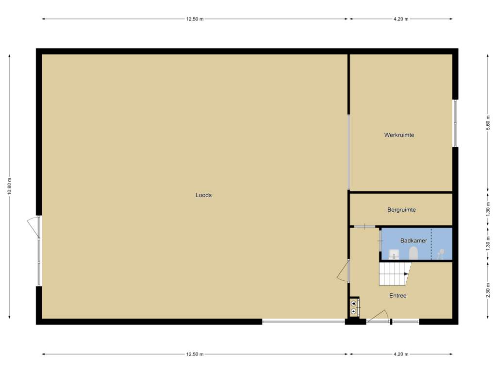 Bekijk plattegrond van Bijgebouw beg. grond van Fahrenheitstraat 24