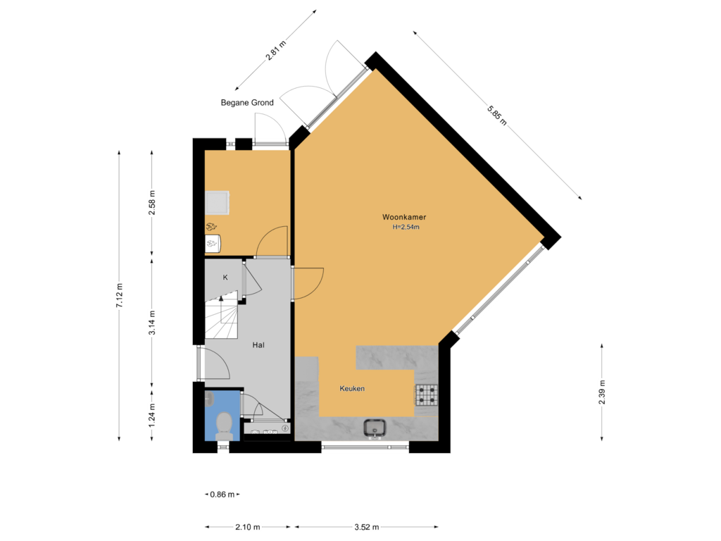 Bekijk plattegrond van Begane Grond van Q.A. Nederpelstraat 180