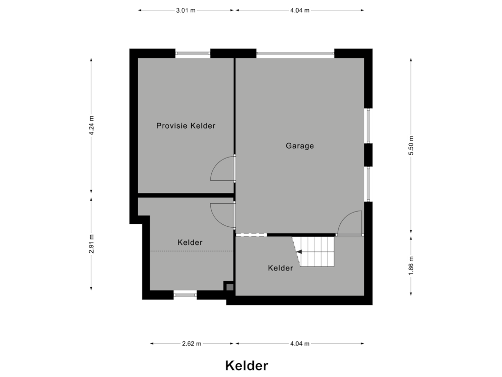 View floorplan of Kelder of Graaf Wolff Metternichlaan 12