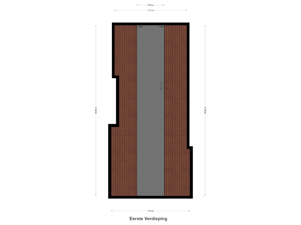 View floorplan of Eerste Verdieping of Graaf Wolff Metternichlaan 12