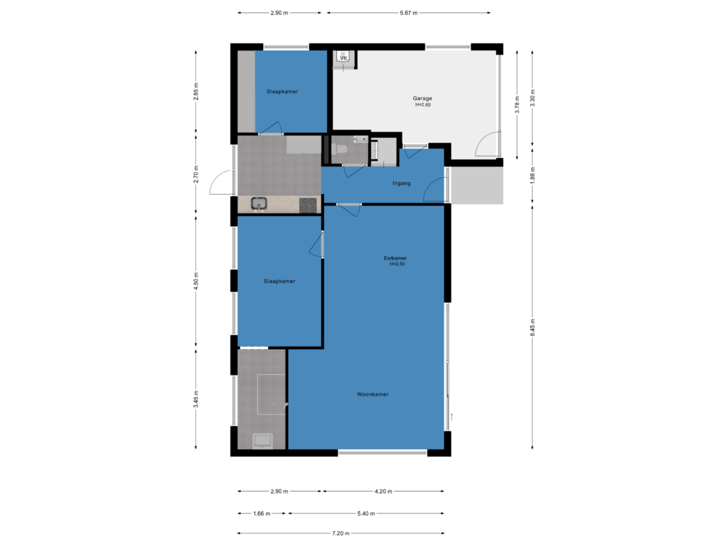 View floorplan of Begane grond of Bernhardlaan 28