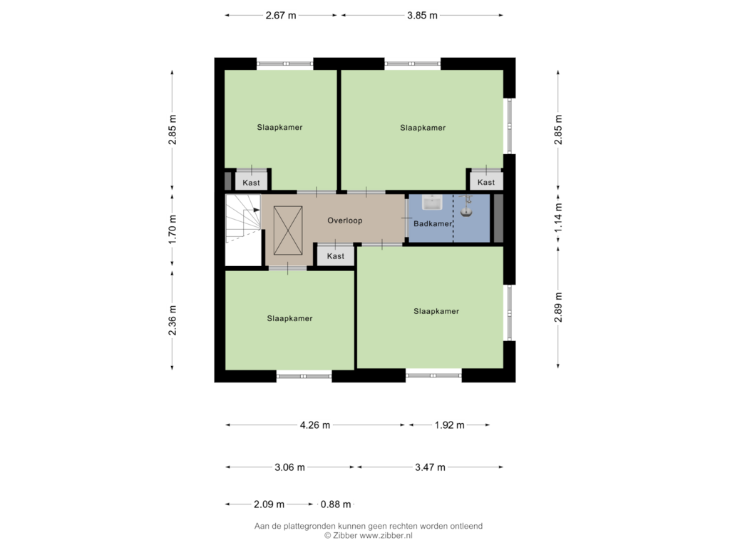 Bekijk plattegrond van Eerste Verdieping van Laurentiusstraat 26