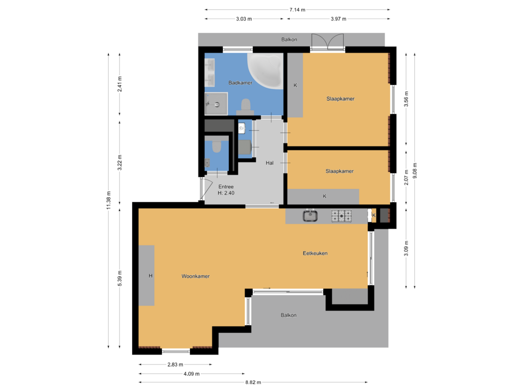 View floorplan of Tweede verdieping of Oud-Loosdrechtsedijk 254-D