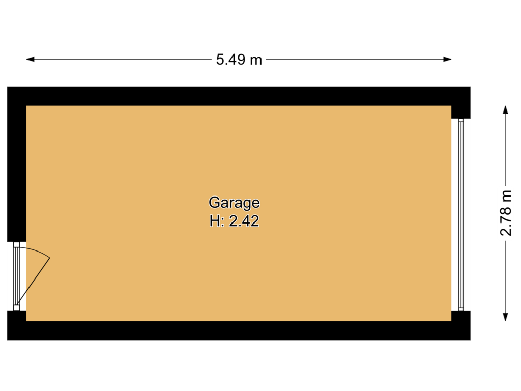 View floorplan of Garage of Oud-Loosdrechtsedijk 254-D