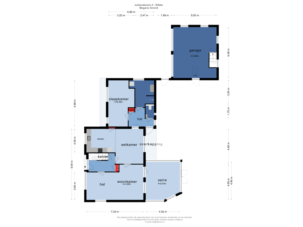 Bekijk plattegrond van Begane Grond van Julianaboom 2