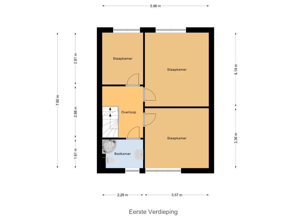 Bekijk plattegrond van Eerste Verdieping van Keurhove 62