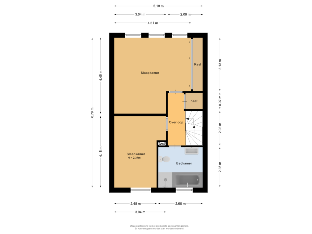 Bekijk plattegrond van Eerste verdieping van Rosa Spierstraat 15