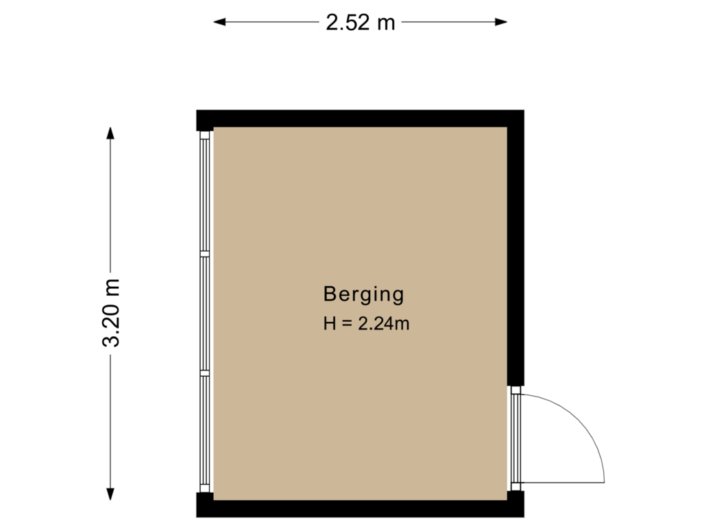 Bekijk plattegrond van Berging van Fugaplantsoen 40