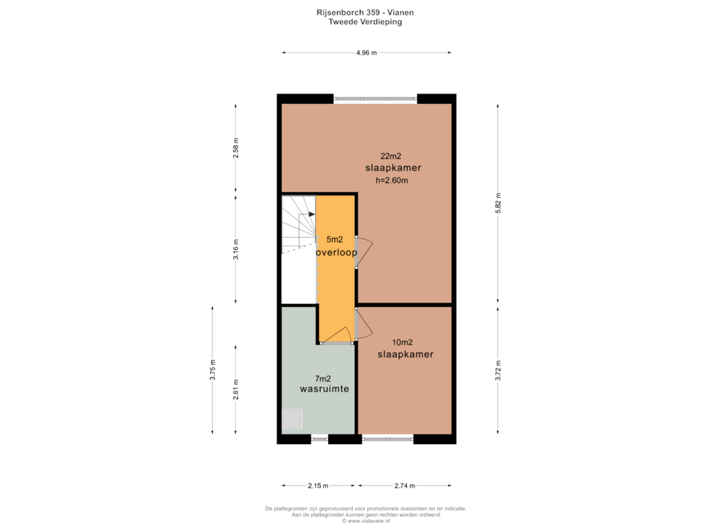 View floorplan of TWEEDE VERDIEPING of Rijsenborch 359