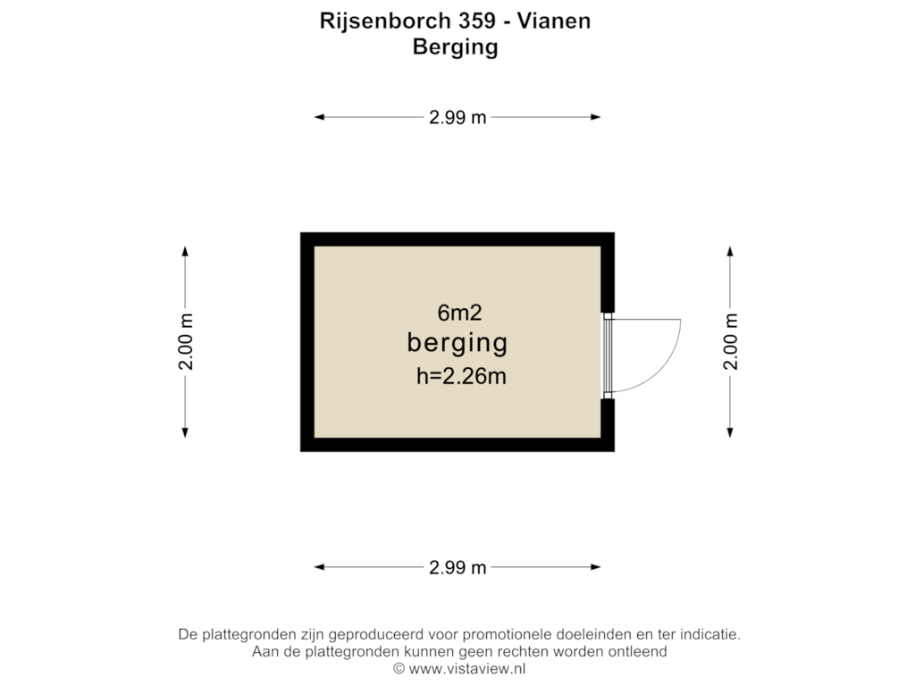 View floorplan of BERGING of Rijsenborch 359