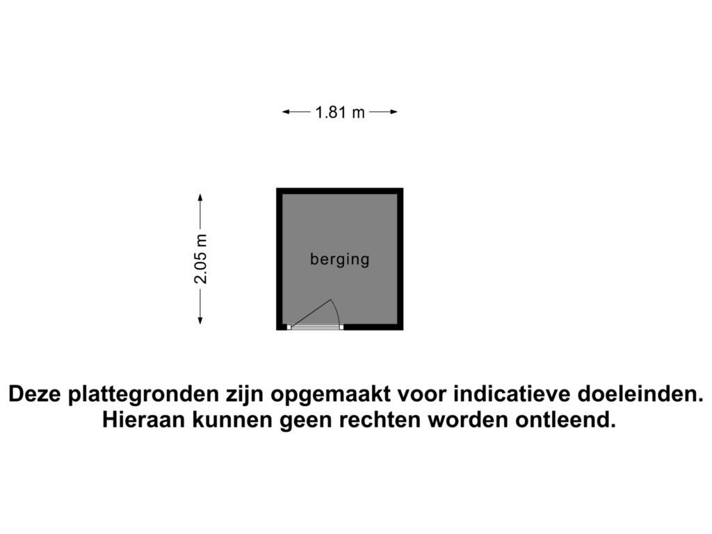 Bekijk plattegrond van Berging van Dirk Hartogstraat 177