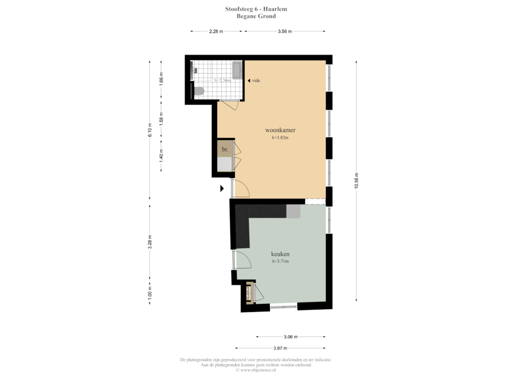 Bekijk plattegrond van Begane Grond van Stoofsteeg 6-A