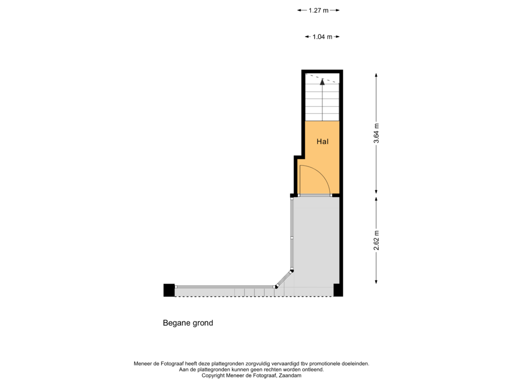 Bekijk plattegrond van Begane grond van Leliegracht 12-1