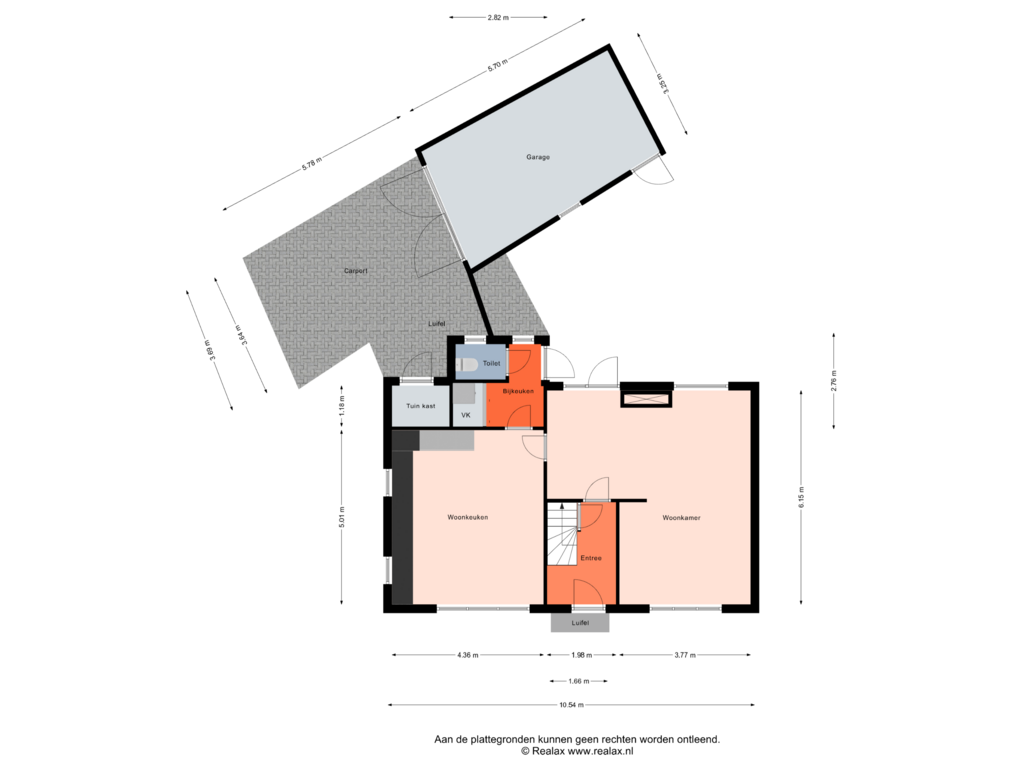 Bekijk plattegrond van Begane grond van Larenseweg 38