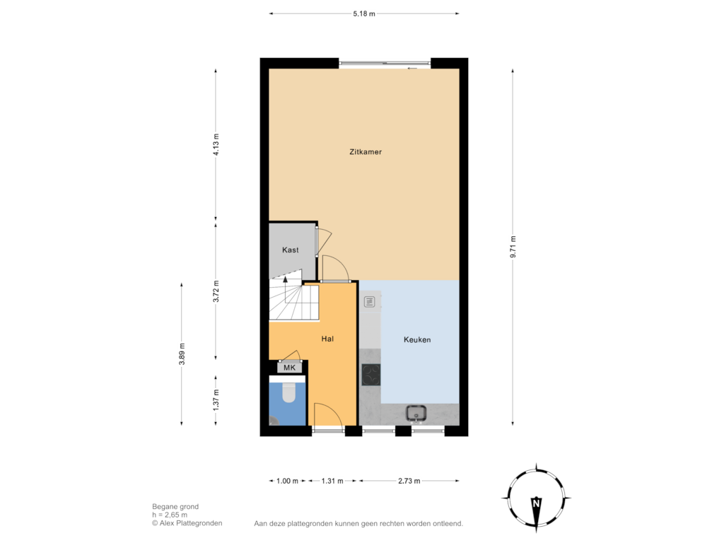 Bekijk plattegrond van Begane grond van Vliestroom 8