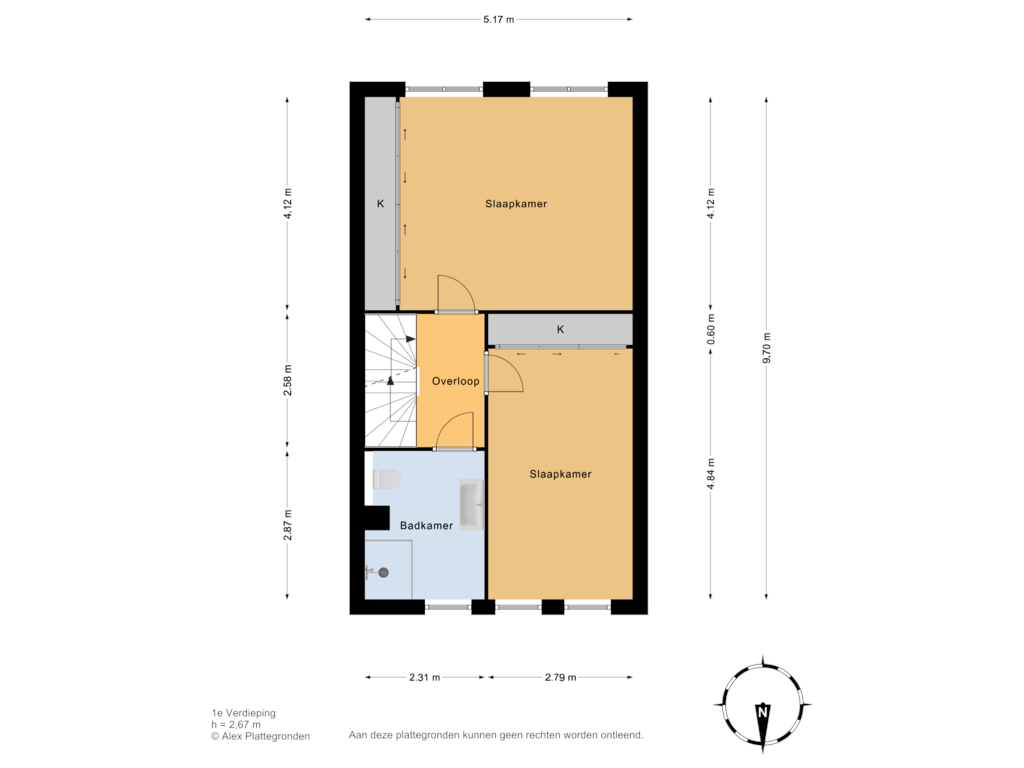 Bekijk plattegrond van 1e Verdieping van Vliestroom 8