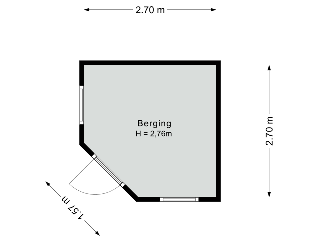 View floorplan of Berging of Vuurdoornweg 75