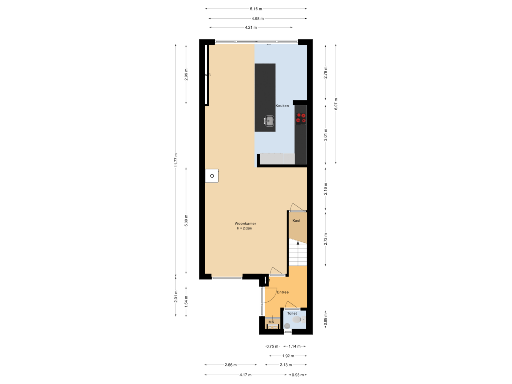 Bekijk plattegrond van Begane grond van Bredholm 14