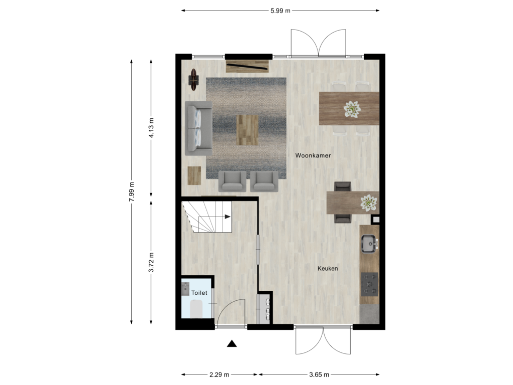 View floorplan of Begane Grond of Baanstpoldersedijk 4-507