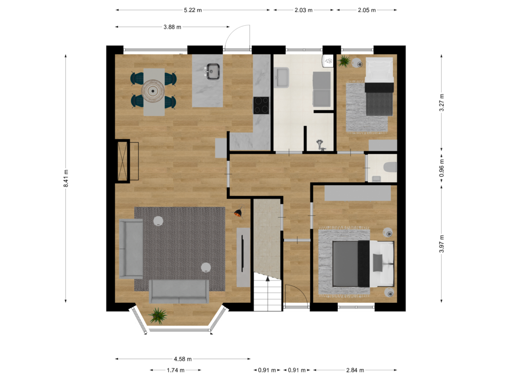 Bekijk plattegrond van First floor van Kamerlingh Onnesstraat 22