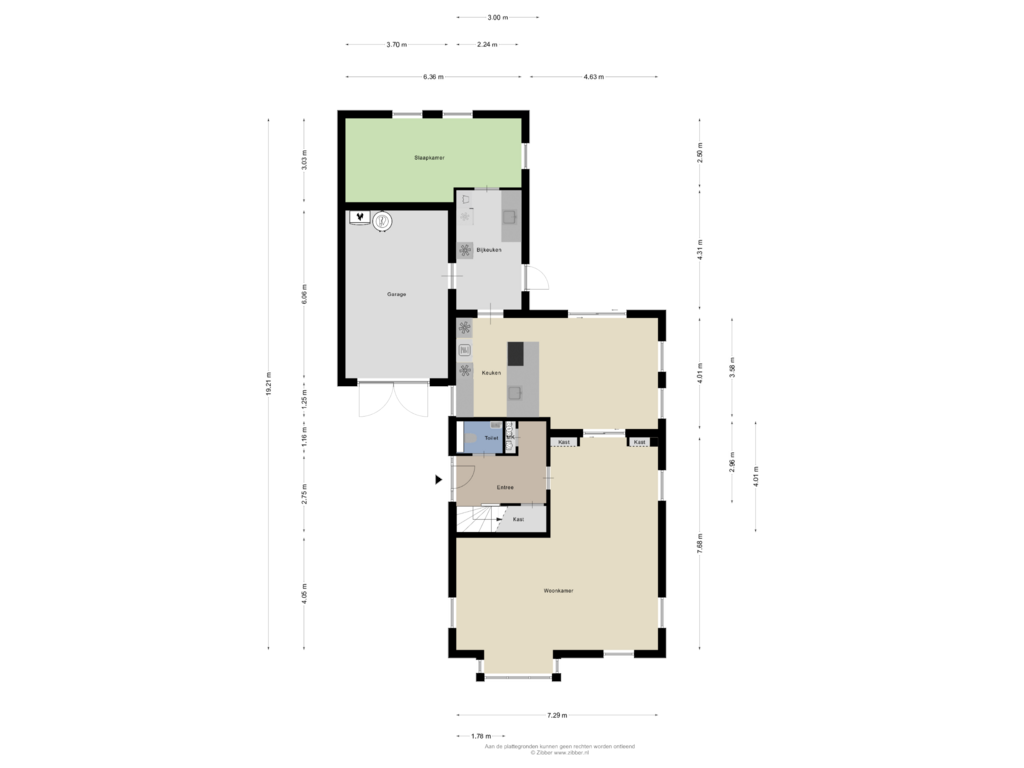 View floorplan of Begane grond of Griftdijk 45