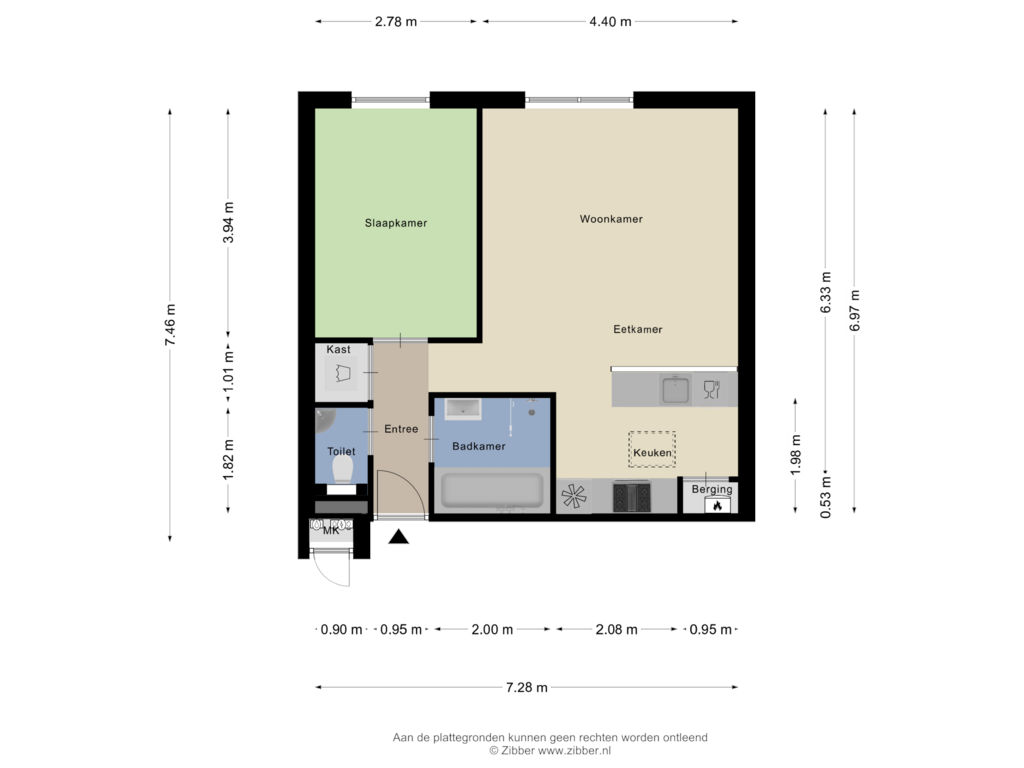 View floorplan of Appartement of Circusplein 27