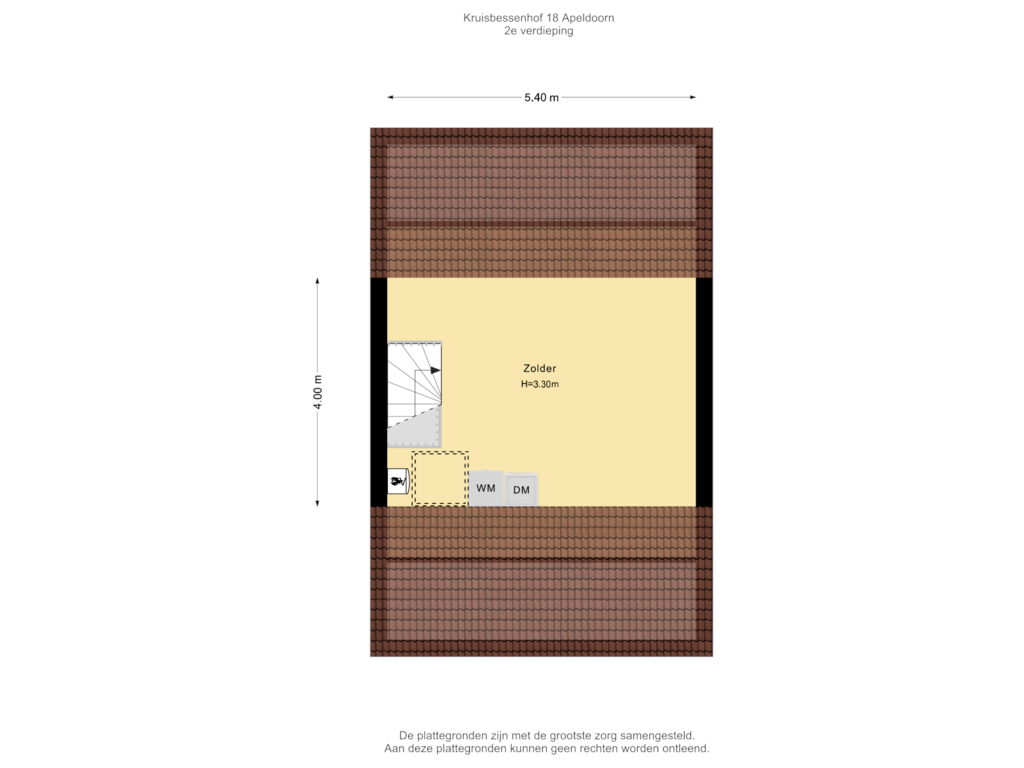 Bekijk plattegrond van 2e verdieping van Kruisbessenhof 18