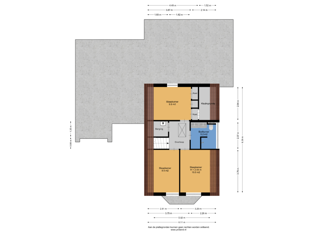 View floorplan of 1e Verdieping of Hooiland 26