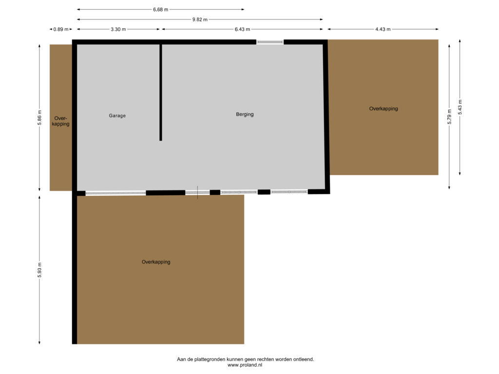 View floorplan of Garage of Hooiland 26