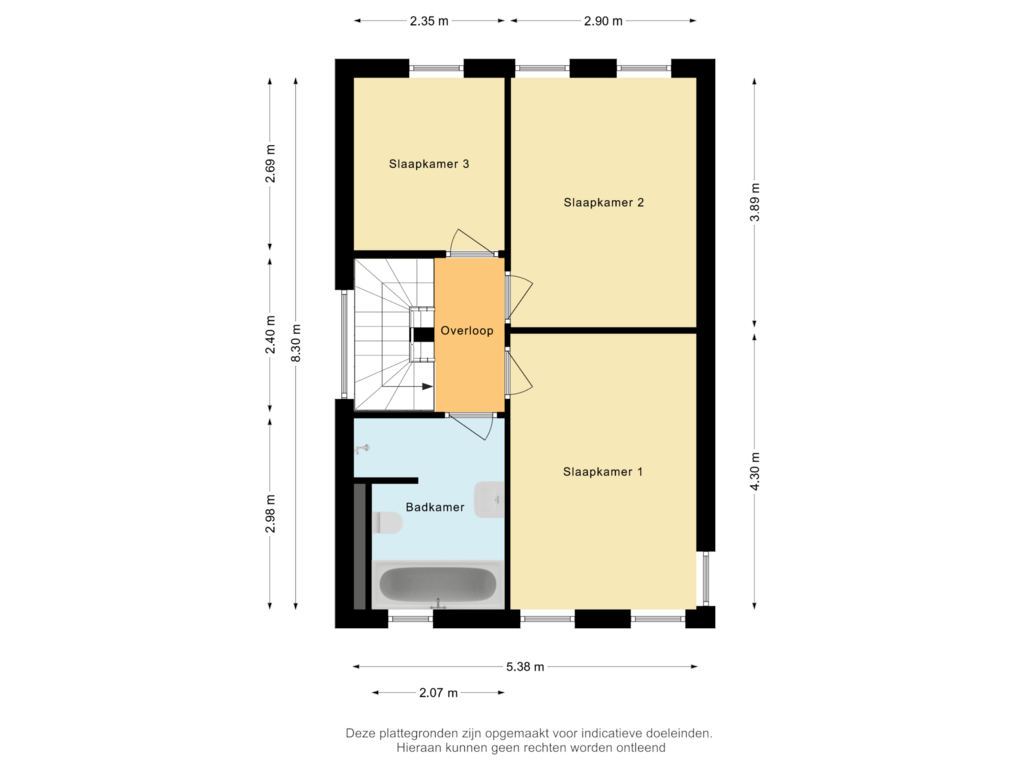 Bekijk plattegrond van Eerste verdieping van Vliespas 24