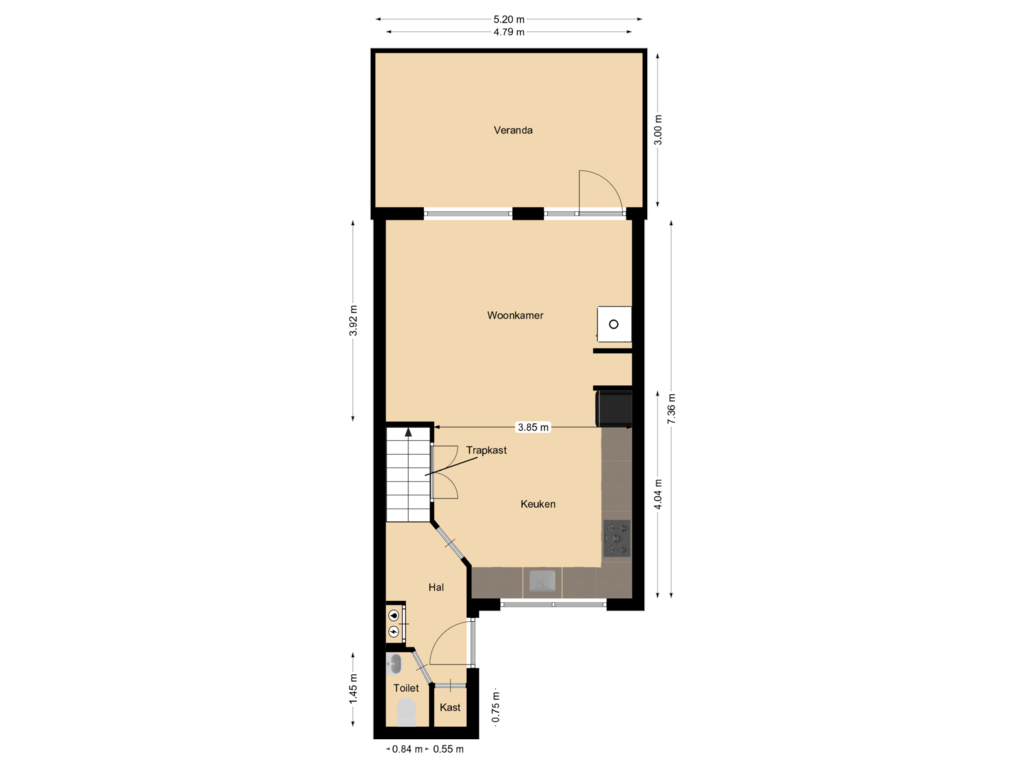 Bekijk plattegrond van Begane grond van Zeesterpad 8