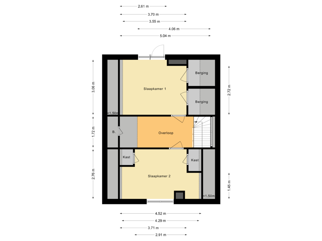 Bekijk plattegrond van Eerste verdieping van Perebomenweg 7